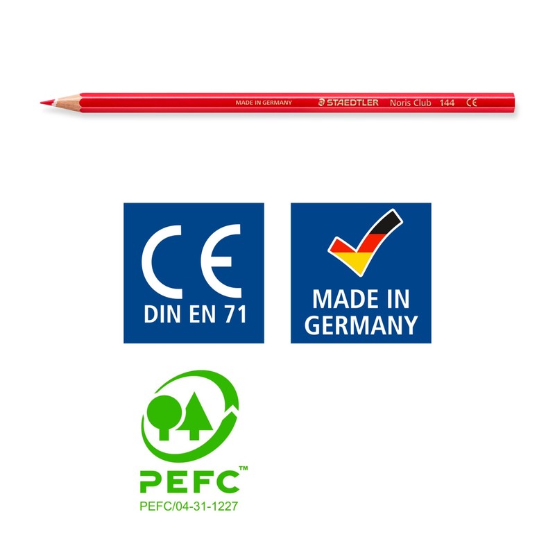 STAEDTLER Noris Club Coloured Pencils Pack of 24 Double Decker