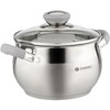 Daniks Modern 10-Piece Stainless Steel Cookware Set with Glass Lids,