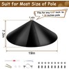 Squirrel Baffle for Bird Feeder Pole,Outdoor Pole Mount Squirrel Proof