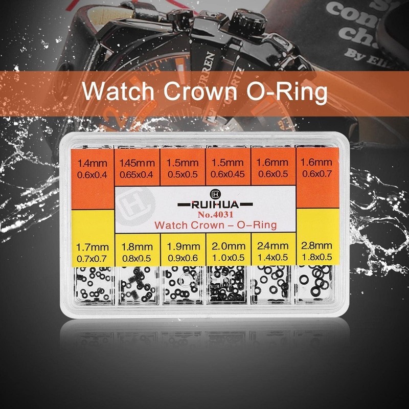 Watch Crown O Rings with Box, Watch Repair Kit, 12