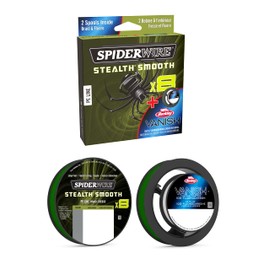 SpiderWire 8 Braid & Fluorocarbon Duo Spool System, Fishing Line, Superline, , Predator Fishing, Pike, Perch, Zander, Trout, Unisex, Moss Green / Clear, 0.19mm | 18kg | lb | yd