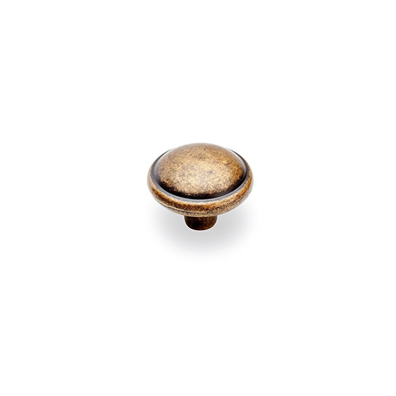 Emuca 9160008 Furniture Knob, Bronze, 32 mm, Set of 25