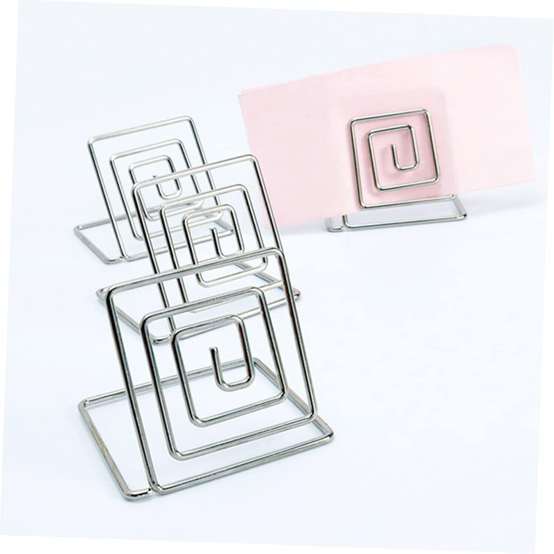 CAXUSD 20pcs Square Memo Holders for Wedding Banquet Elegant Place