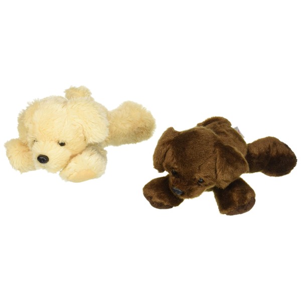 Bundle of 2 Aurora 8" Floppy Beanbag Dog Stuffed Animals