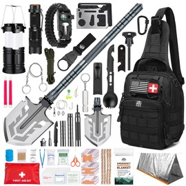 Monterra Survival Kit, 250 Pcs, Emergency Gear and Supplies, First Aid, Bug Out Go Bag, EDC, Molle System Backpack, Hiking, Camping, Outdoor Accessories, Hunting Gifts for Men.