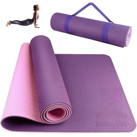 Tapete de Yoga Antideslizante, Esterilla Yoga con Premium Material ecológico TPE 72'' x 24'' Agarre de Alto Rendimiento, Tapete para Ejercicio Yoga Pi