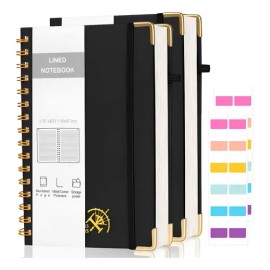 2pcs Libreta Pasta Dura, Cuaderno Profesional Libreta Negro                                                                                           
