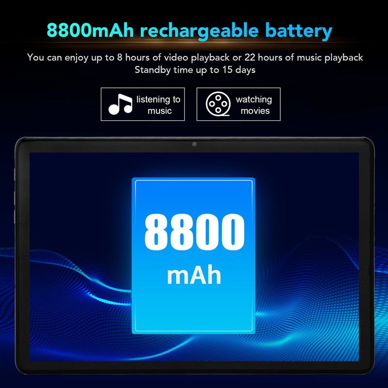 10.1 Inch Tablet 2.4G 5G WiFi 8GB 128GB Support Fast