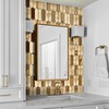 Primoon Gold Tile Long Hexagon Mosaic Tiles for Kitchen Backsplash