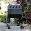 FCMP Outdoor IM4000-WK 37 Gallon Plastic Dual Chamber Tumbling Composter