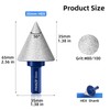 Diamond Beveling Chamfer Bits 35mm HEX Shank Countersink Drill Chamfer