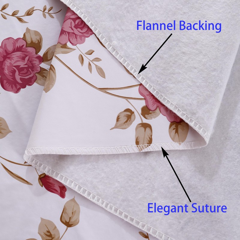 Walrus Heavy Duty Vinyl Tablecloth with Flannel Backing Waterproof Oil-Proof