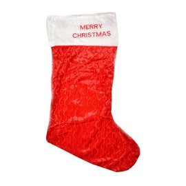 1ABOVE Large Deluxe Red Velvet Stocking, 65cm Long Stocking, Christmas Hanging Sack Xmas Gifts Bag Santa Socks Christmas Decorations