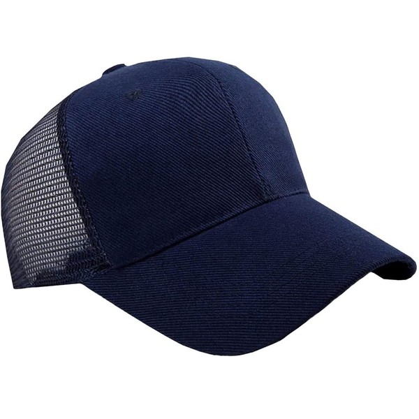 BUZZxSELECTION CAP156 Men's Mesh Cap, Hat, Solid, Sports, Running, Lightweight,