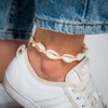 2x Shell Anklets Women's Surfer Jewellery Set Made by Nami