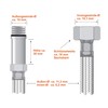 SFX® Reinforced Hose 30 cm Flex Hose 3/8 Inch Nut