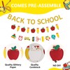 Arosche 3pcs Back to School Decorations Banner Pre-Assembled Gold Glitter