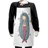Ambesonne Mermaid Apron, Sea is My Home Words Written in