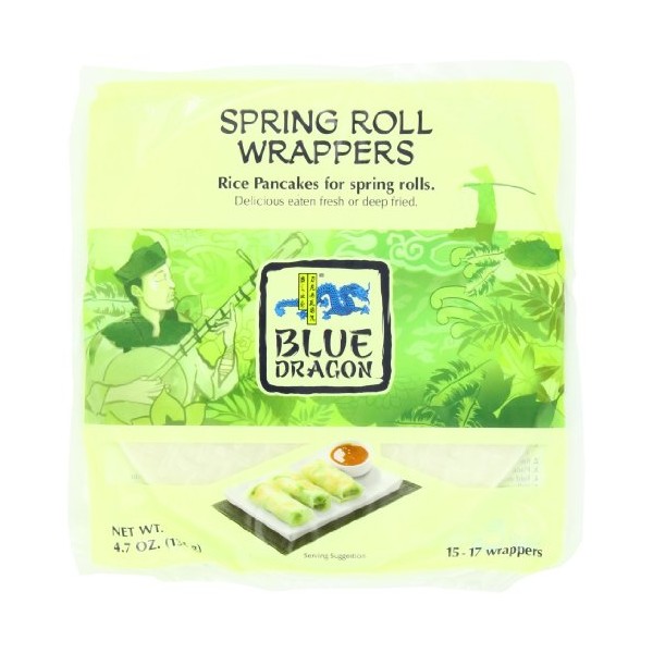 Blue Dragon Wrappers, Spring Roll, 4.7-Ounce (Pack of 12)