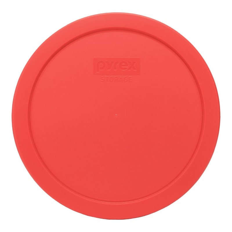 Pyrex 7402-PC 6/7-Cup Red Food Storage Replacement Lid (2-Pack) -