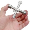 Shallho Pack of 2 4-way control cabinet keys, multifunctional wrench,