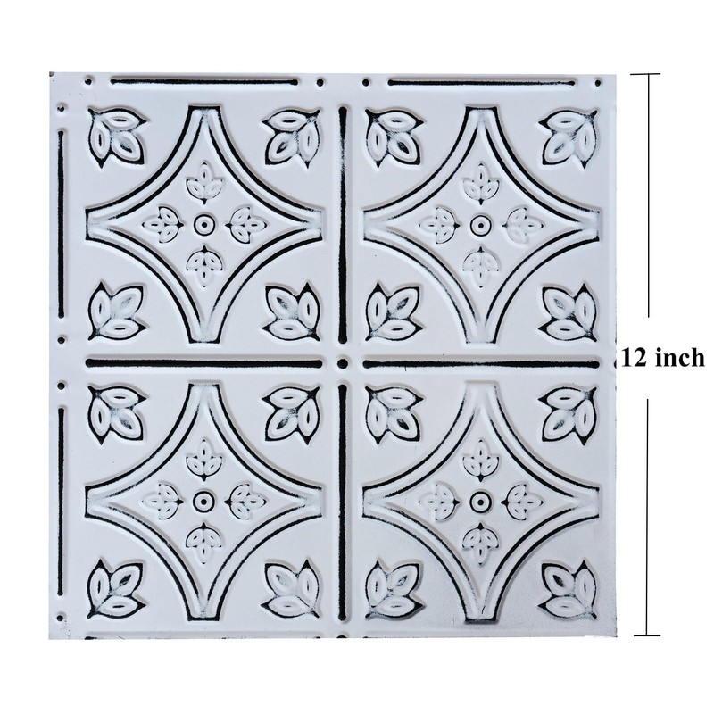 Holydecot Tin Wall Tiles Nail-Up Ceiling Tiles Stair Riser Kitchen