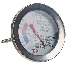 Tala Stainless Steel Meat Thermometer, Classic Meat Probe for ensuring meat cooked to required level, Measures from 120 to 180 degrees celsius