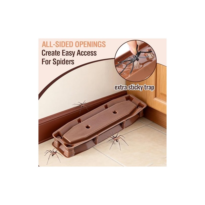 Spider Traps Indoor, 24 Pack Extra Sticky Brown Recluse Traps,