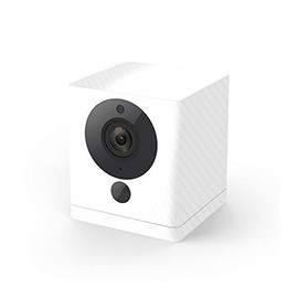 MightySkins Carbon Fiber Skin for Wyze Cam V2 - Solid White | Protective, Durable Textured Carbon Fiber Finish | Easy to Apply, Remove, and Change Styles | Made in The USA