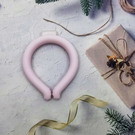 Neck Cooling Tube, Reusable Wearable Cooling Neck Wraps for Summer Heat, Cooling Starts at 28°C, Relief for Hot Flashes and Fever Smart ice Neckband for All Sports Outdoor Activities (1Pink, M)