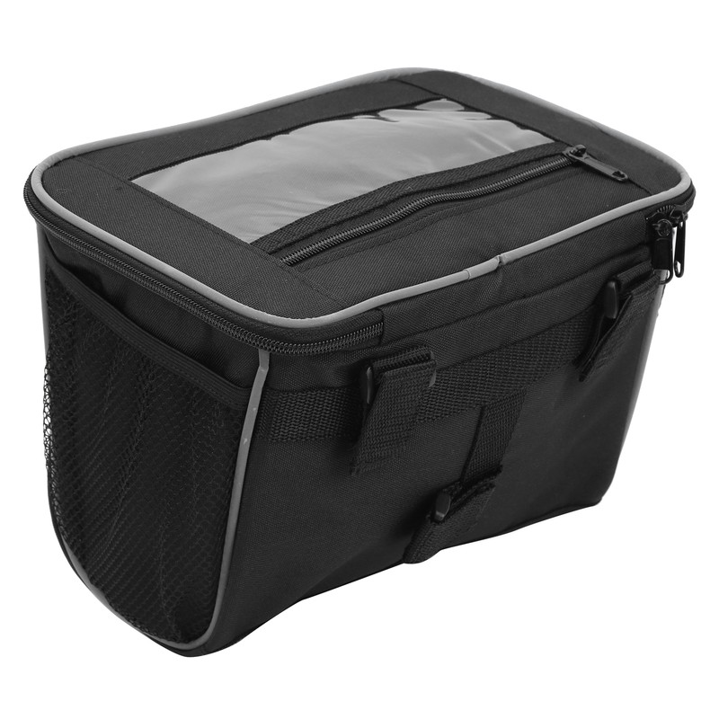 Mountain Bike Bicycle Handlebar Front Basket Bag with TPU Touchscreen