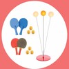 Self Table Tennis Trainer Table Tennis Ball Practice 1. Plastic Racket Full Set 2ea