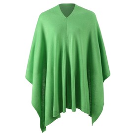 Women Ponchos Sweater Versatile Lightweight Solid Knitted Shawl Wrap Scarf Cape Accessories for Womens Lime Green