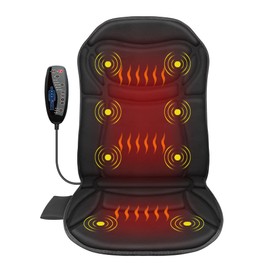 CuPiLo Back Massager Chair Pad,Massage Seat Cushion, Back Massager with Heat, 4 Vibration Intensities & 2 Heat Levels,Electric Back Massager to Release Fatigue,Body Massager,Gifts for Dad,Mom,Men