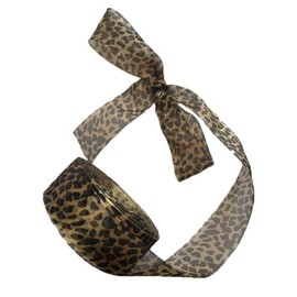 Leopard Ribbons Rolls 2.5-4 cm Leopard Print Soft Organza Ribbon Decorative Ribbon Gift Ribbon Leopard Ribbon for Crafts Classic Retro Ribbon for Flower Ribbons Hair Bands Party Decoration Accessories