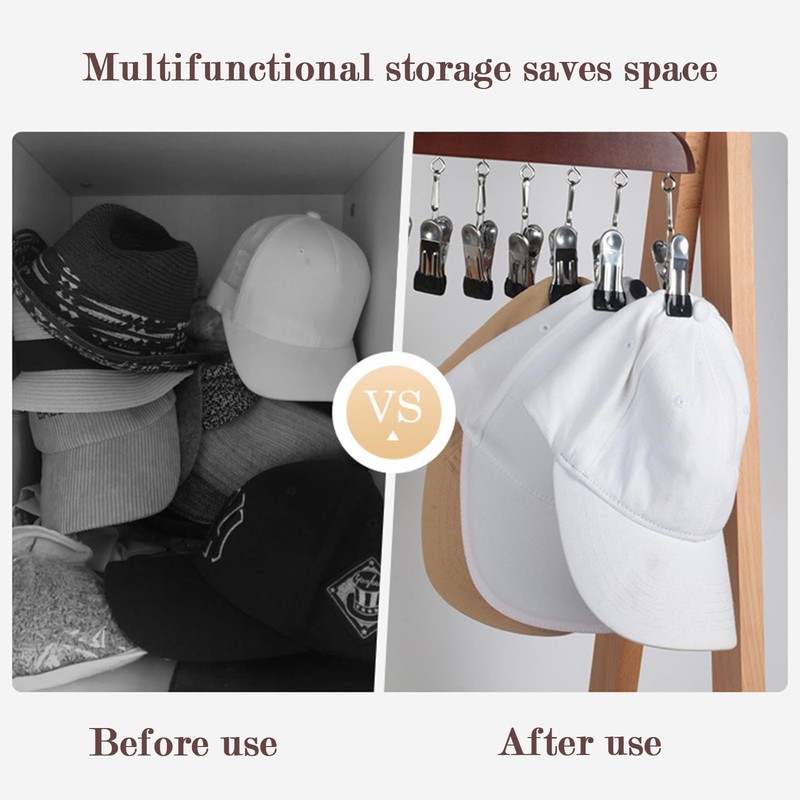 GdCosBao Hat Organizer, 2Pack Hangers Space Saving Hat Storage, Closet