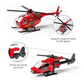 XINGANER 14 Pack Die-cast Fire Truck Vehicles Sets,6 Pack Assorted Alloy Metal Fire Engine Models Car Toys and 8 Pack Firefighter,Mini Rescue Emergency Playset for Kids Boys