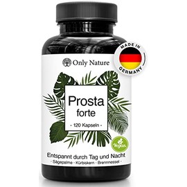 Only Nature Prosta Kapseln Hochdosiert - Einzigartige Zusammensetzung aus Krbiskernextrakt, S?gepalmenextrakt, Brennnesselwurzel und Vitamin E - In Deutschland produziert & Laborgeprft - 120 Prostata Kapseln