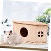 Levemolo Wooden Small Pet House Triangle Hideout for Hamsters Squirrels
