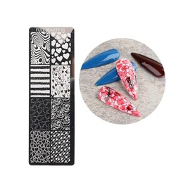 Generic Leaf Daisy Flower Heart Butterfly Ocean Sea Shell Metal Nail Stamping Plate Fb 01 Nail Wraps Art Stickers Manicure Supplies for Women for Home Nails Full Long Lasting Easy Apply and Remove