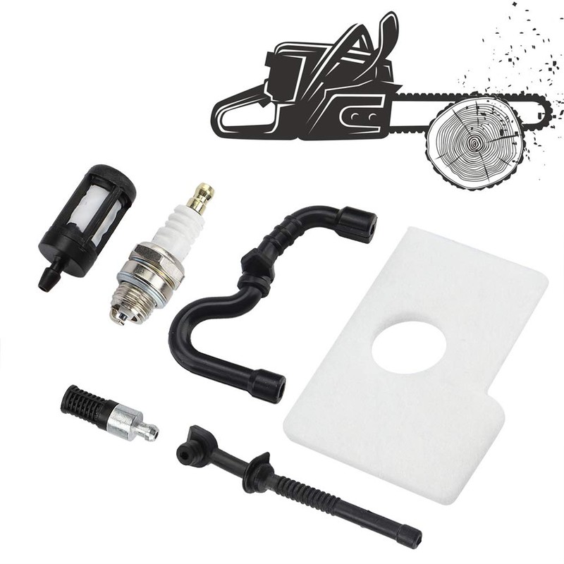 Chainsaw Replacement Parts Air Fuel Oil Filter and Spark Plugs