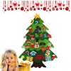 DIY Felt Christmas Tree,3.28ft Felt Christmas Tree Set with 32Pcs