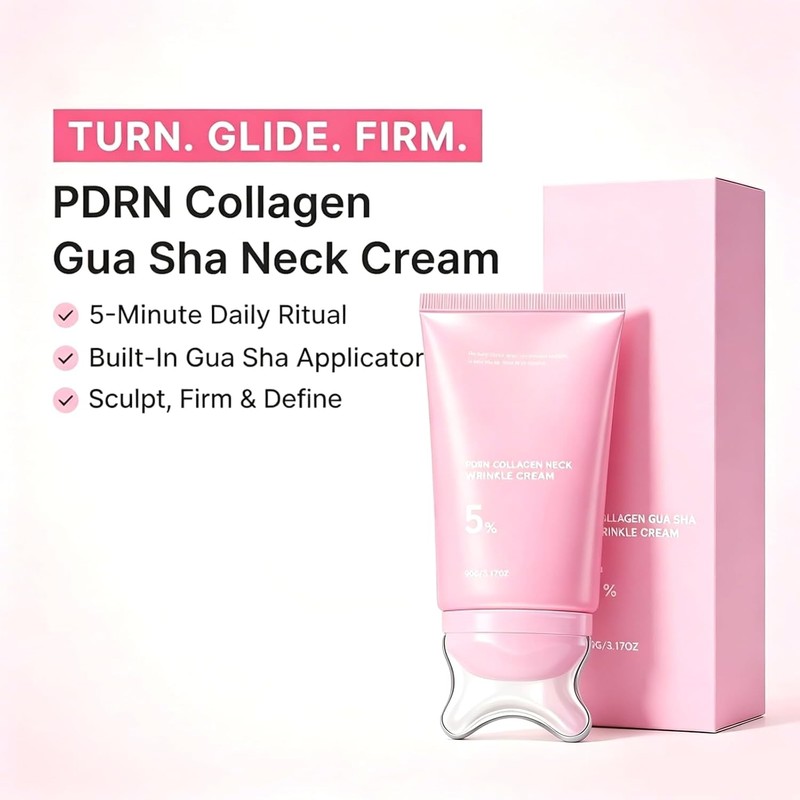 Crema Reafirmante de Cuello con PDRN, Colágeno y Aplicador Gua