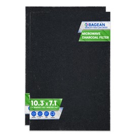 Microwave Vent Filter 10.3" x 7.1" Fits Whirlpool Kitchen Aid KMLS311HSS1 WML75011HZ1 - Whirlpool Microwave Filter Replacement Sheet - Activated Charcoal Filters Removes Odors and Freshens the Air (2)
