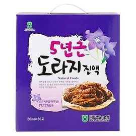 Chamdaol [G][참다올]태백농협 5년근 도라지 진액 80ml x 30포 [Chamdauol] Taebaek Nonghyup 5-Year-Old Bellflower Extract 80ml x 30 Pouches