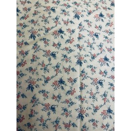 Concord Fabrics Tiny Pink  & Blue Dot Grape or Florals on Ivory by Joan Kessler Concord 21"x13"