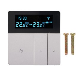 QANYEGN Programmable Smart Thermostat, Digital Thermostat with LCD Color Screen, Home Thermostat for Home, Office, Shopping Malls (WiFi, (controllo vocale per Yandex Alice, per) (Senza WiFi) (WiFi,