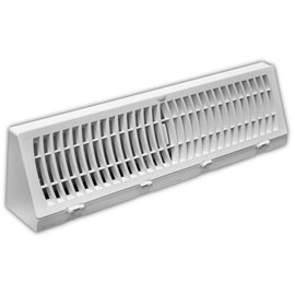 Plastic Baseboard Register (18", White)