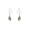 Labradorite Raw Nugget Earrings in Sterling Silver
