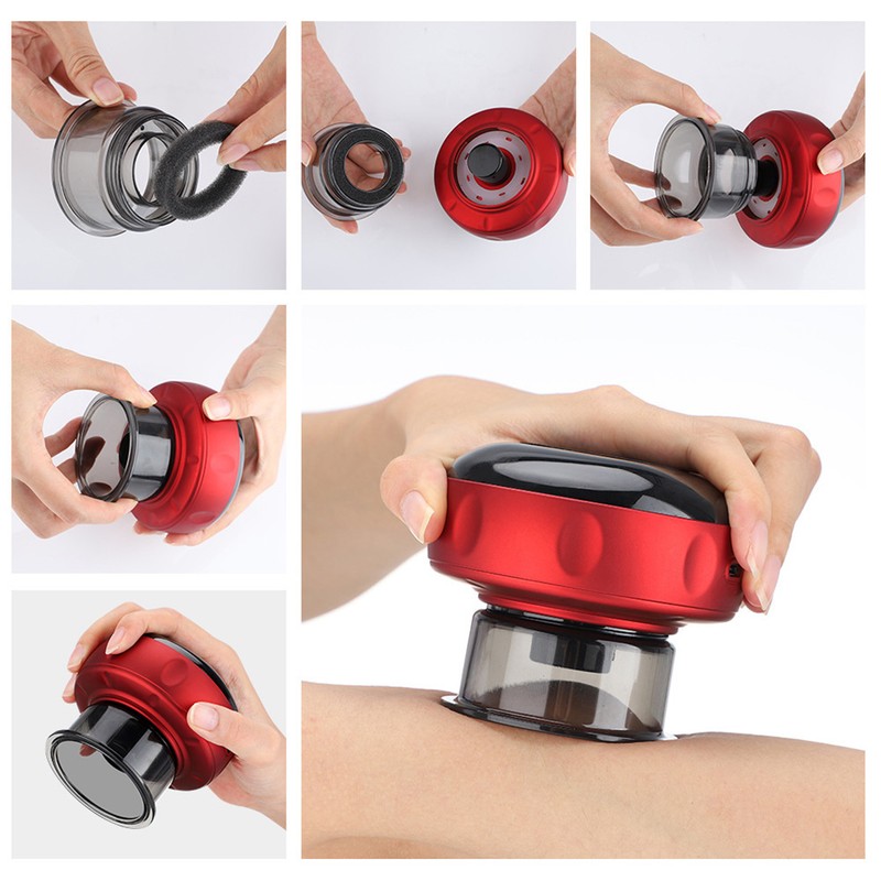 Electric Cupping Massager Body Guasha Device Portable Scraping Tool for